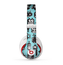 The Teal & Black Toon Robots Skin for the Beats by Dre Studio (2013+ Version) Headphones