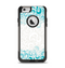 The Teal Blue & White Swirl Pattern Apple iPhone 6 Otterbox Commuter Case Skin Set