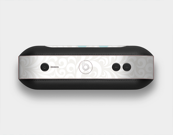 The Teal Blue & White Swirl Pattern Skin Set for the Beats Pill Plus