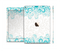 The Teal Blue & White Swirl Pattern Skin Set for the Apple iPad Pro