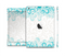 The Teal Blue & White Swirl Pattern Full Body Skin Set for the Apple iPad Mini 2