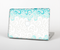 The Teal Blue & White Swirl Pattern Skin Set for the Apple MacBook Pro 15" with Retina Display
