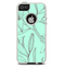The Teal & Brown Thin Flower Pattern Skin For The iPhone 5-5s Otterbox Commuter Case