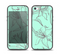 The Teal & Brown Thin Flower Pattern Skin Set for the iPhone 5-5s Skech Glow Case