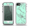 The Teal & Brown Thin Flower Pattern Skin for the iPhone 5-5s OtterBox Preserver WaterProof Case