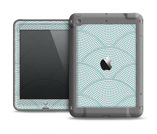 The Teal Circle Polka Pattern Apple iPad Mini LifeProof Fre Case Skin Set