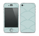 The Teal Circle Polka Pattern Skin for the Apple iPhone 4-4s