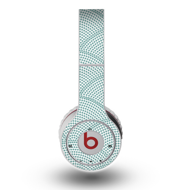 The Teal Circle Polka Pattern Skin for the Original Beats by Dre Wireless Headphones