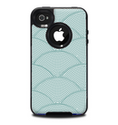 The Teal Circle Polka Pattern Skin for the iPhone 4-4s OtterBox Commuter Case