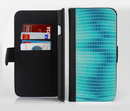 The Teal Disco Ball Ink-Fuzed Leather Folding Wallet Credit-Card Case for the Apple iPhone 6/6s, 6/6s Plus, 5/5s and 5c