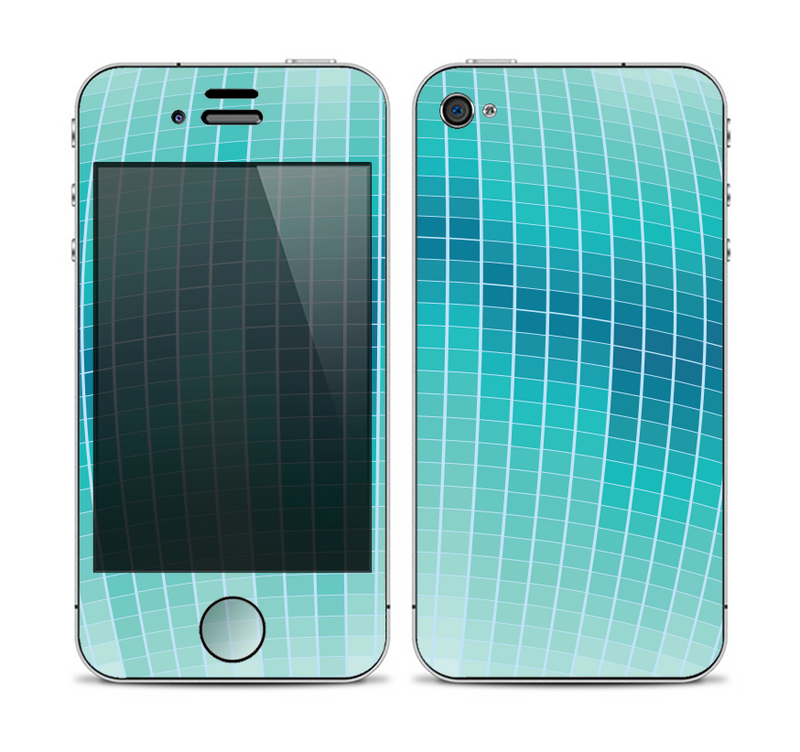 The Teal Disco Ball Skin for the Apple iPhone 4-4s