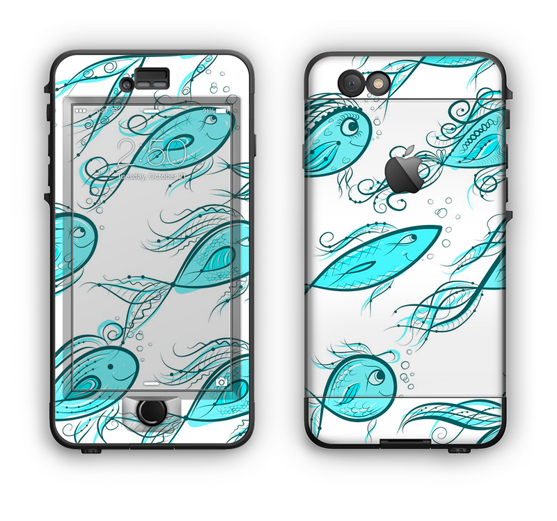 The Teal Fishies Apple iPhone 6 LifeProof Nuud Case Skin Set