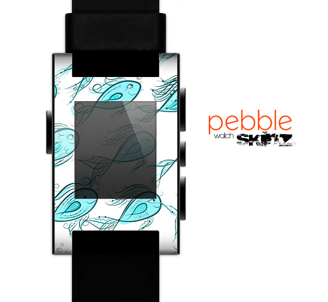 The Teal Fishies Skin for the Pebble SmartWatch