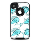 The Teal Fishies Skin for the iPhone 4-4s OtterBox Commuter Case