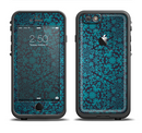 The Teal Floral Mirrored Pattern Apple iPhone 6/6s LifeProof Fre Case Skin Set