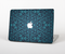 The Teal Floral Mirrored Pattern Skin Set for the Apple MacBook Pro 15" with Retina Display