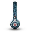 The Teal Floral Mirrored Pattern Skin for the Beats by Dre Mixr Headphones