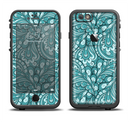 The Teal Floral Paisley Pattern Apple iPhone 6/6s LifeProof Fre Case Skin Set