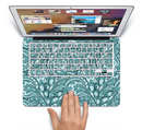 The Teal Floral Paisley Pattern Skin Set for the Apple MacBook Pro 13"   (A1278)