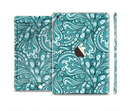 The Teal Floral Paisley Pattern Full Body Skin Set for the Apple iPad Mini 3