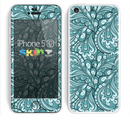 The Teal Floral Paisley Pattern Skin for the Apple iPhone 5c