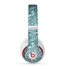 The Teal Floral Paisley Pattern Skin for the Beats by Dre Studio (2013+ Version) Headphones