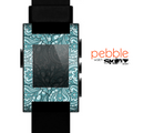 The Teal Floral Paisley Pattern Skin for the Pebble SmartWatch