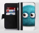 The Teal Fuzzy Wuzzy Ink-Fuzed Leather Folding Wallet Credit-Card Case for the Apple iPhone 6/6s, 6/6s Plus, 5/5s and 5c