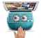 The Teal Fuzzy Wuzzy Skin Set for the Apple MacBook Pro 15" with Retina Display