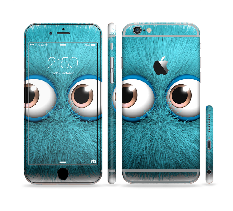The Teal Fuzzy Wuzzy Sectioned Skin Series for the Apple iPhone 6s