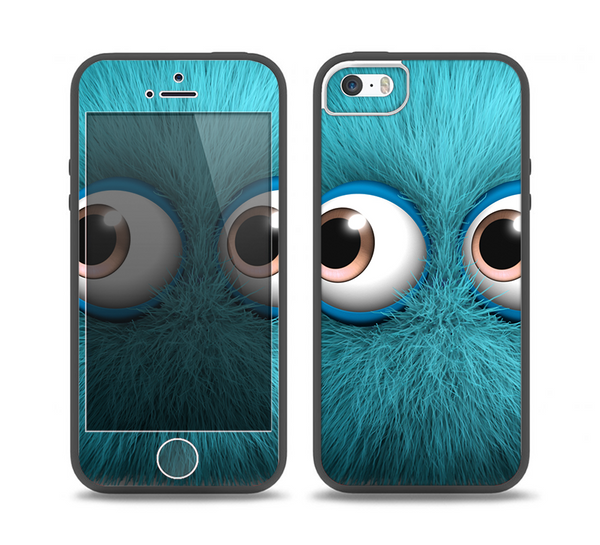 The Teal Fuzzy Wuzzy Skin Set for the iPhone 5-5s Skech Glow Case