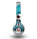 The Teal Fuzzy Wuzzy Skin for the Beats by Dre Mixr Headphones