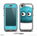 The Teal Fuzzy Wuzzy Skin for the iPhone 5c nüüd LifeProof Case