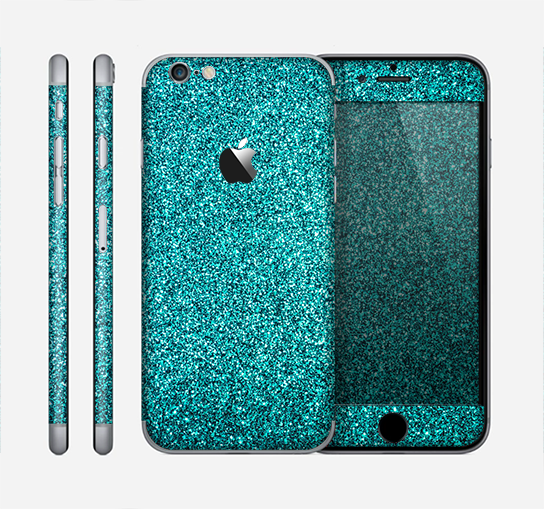 The Teal Glitter Ultra Metallic Skin for the Apple iPhone 6