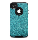 The Teal Glitter Ultra Metallic Skin for the iPhone 4-4s OtterBox Commuter Case