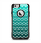 The Teal Gradient Layered Chevron Apple iPhone 6 Otterbox Commuter Case Skin Set