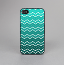 The Teal Gradient Layered Chevron Skin-Sert for the Apple iPhone 4-4s Skin-Sert Case