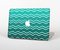 The Teal Gradient Layered Chevron Skin Set for the Apple MacBook Pro 15" with Retina Display
