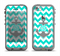 The Teal Green and Gray Monogram Anchor on Teal Chevron Apple iPhone 5c LifeProof Fre Case Skin Set