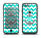The Teal Green and Gray Monogram Anchor on Teal Chevron Apple iPhone 6 LifeProof Fre Case Skin Set