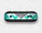 The Teal Green and Gray Monogram Anchor on Teal Chevron Skin Set for the Beats Pill Plus