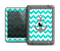 The Teal Green and Gray Monogram Anchor on Teal Chevron Apple iPad Mini LifeProof Fre Case Skin Set