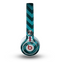 The Teal Grunge Chevron Pattern Skin for the Beats by Dre Mixr Headphones