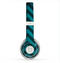 The Teal Grunge Chevron Pattern Skin for the Beats by Dre Solo 2 Headphones