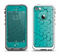 The Teal Hexagon Pattern Apple iPhone 5-5s LifeProof Fre Case Skin Set