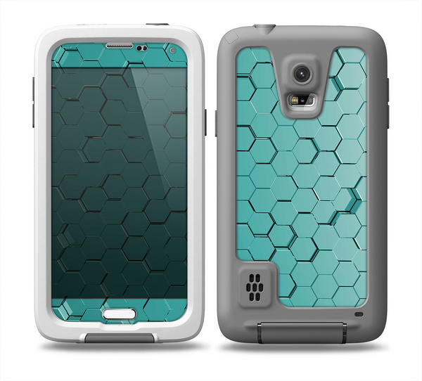 The Teal Hexagon Pattern Skin Samsung Galaxy S5 frē LifeProof Case