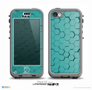 The Teal Hexagon Pattern Skin for the iPhone 5c nüüd LifeProof Case