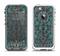The Teal Leaf Foliage Pattern Apple iPhone 5-5s LifeProof Fre Case Skin Set