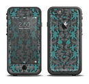 The Teal Leaf Foliage Pattern Apple iPhone 6/6s LifeProof Fre Case Skin Set