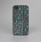 The Teal Leaf Foliage Pattern Skin-Sert for the Apple iPhone 4-4s Skin-Sert Case